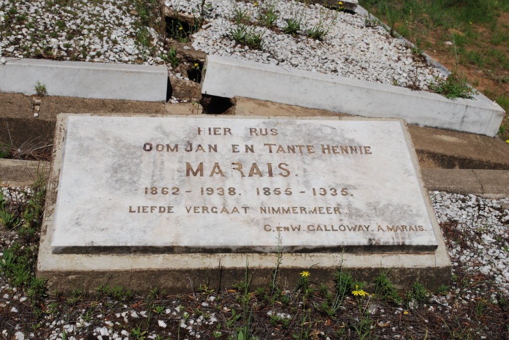MARAIS Jan 1862-1938 &amp; Hennie 1855-1936