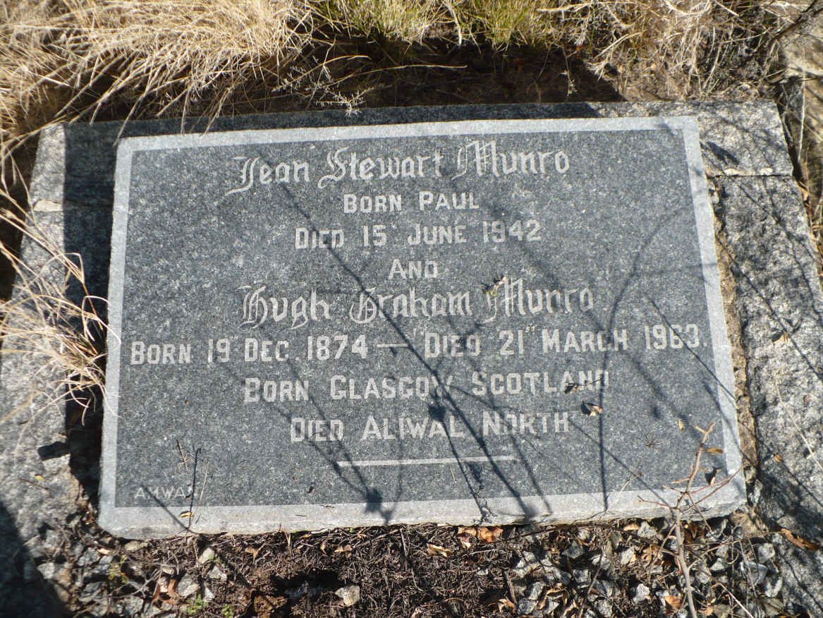 MUNRO Hugh Graham 1874-1963 &amp; Jean Stewart PAUL -1942