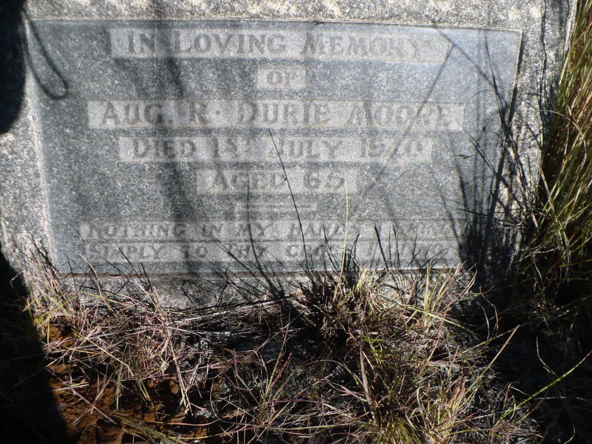 MOORE  Aug. R., DURIE -1940