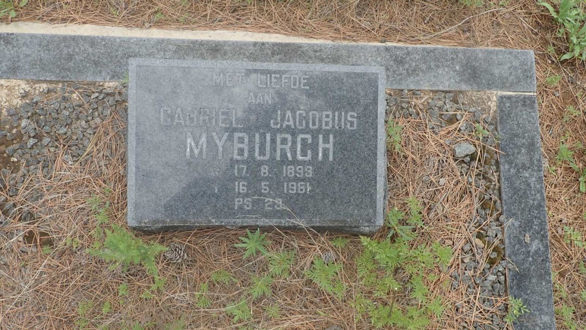 MYBURGH Gabriel Jacobus 1893-1961