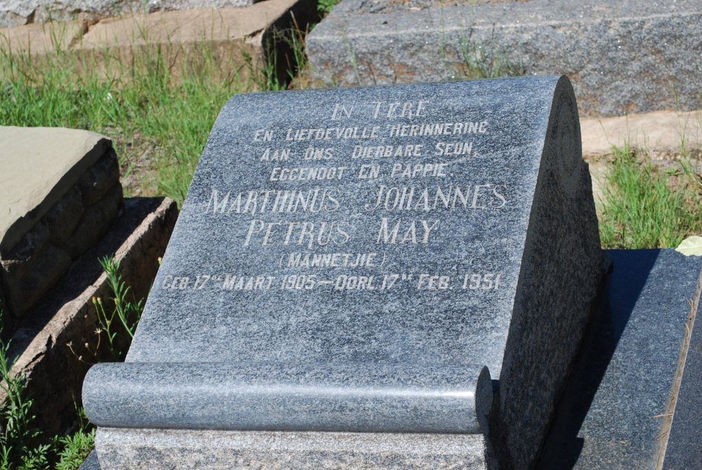 MAY Marthinus Johannes Petrus 1905-1951