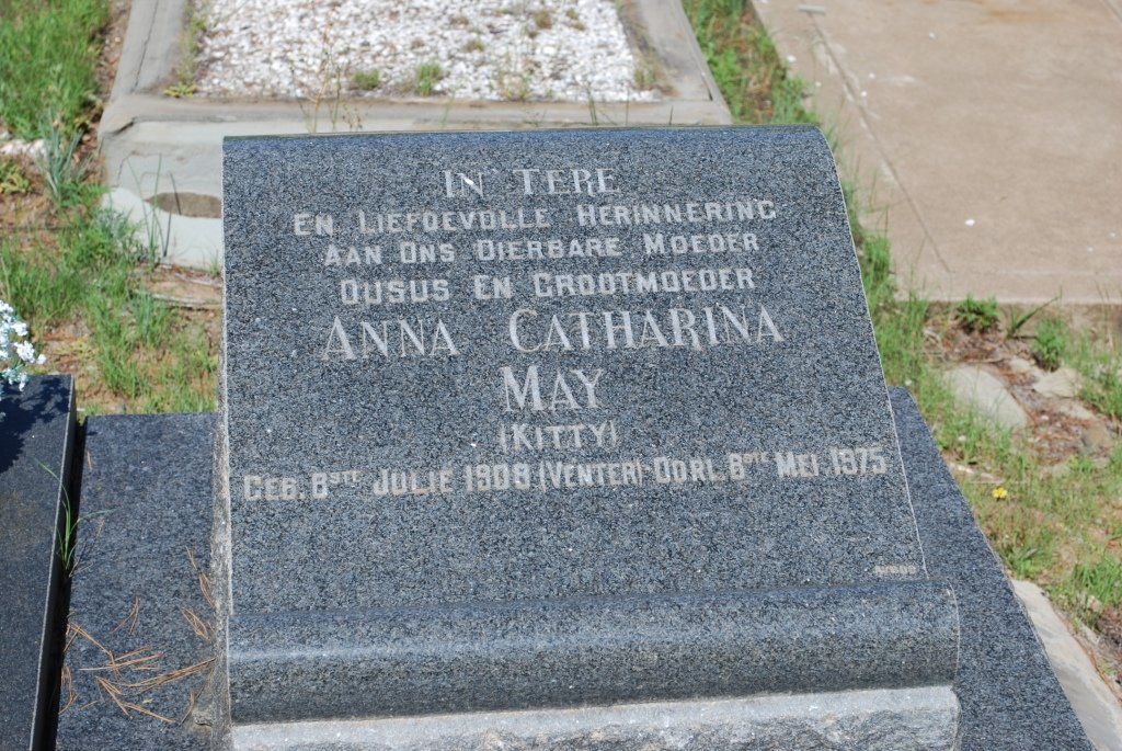 MAY Anna Catharina nee VENTER 1908-1975