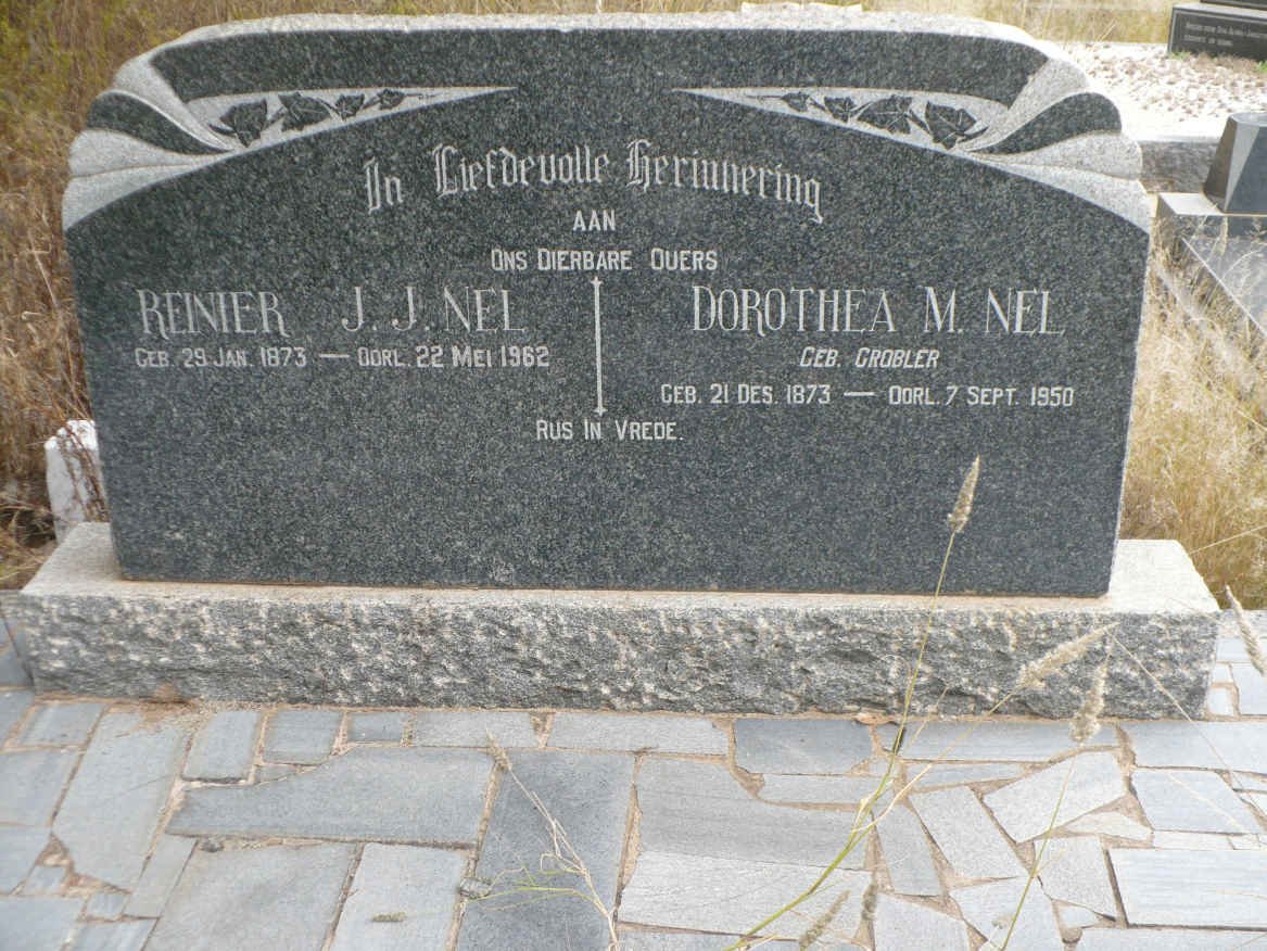NEL Reinier J.J. 1873-1962 &amp; Dorothea M. GROBLER 1873-1950