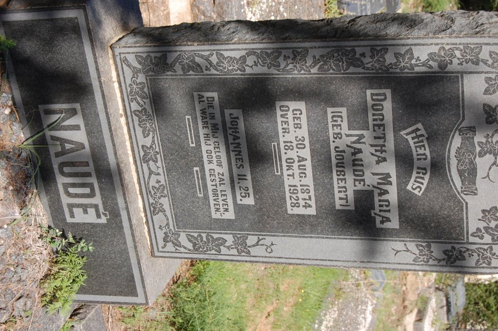 NAUDE Doretha Maria nee JOUBERT 1874-1928