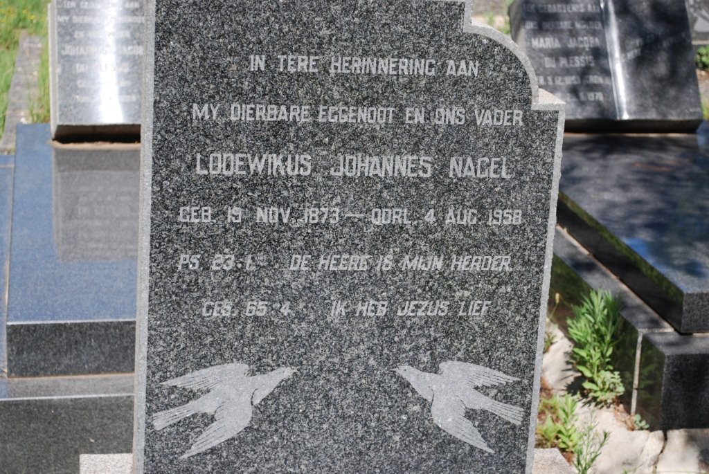 NAGEL Lodewikus Johannes 1873-1958
