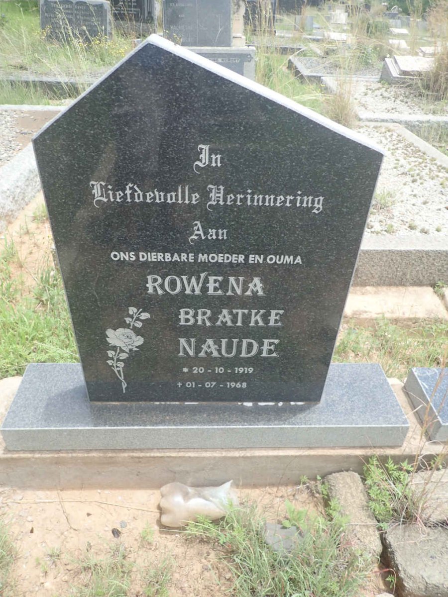 NAUDE Rowena Bratke 1919-1968