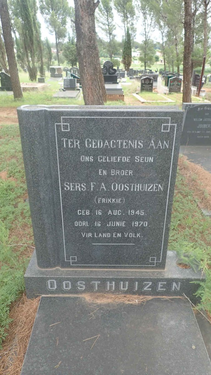 OOSTHUIZEN F.A. 1945-1970