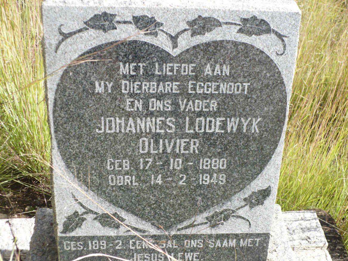 OLIVIER Johannes Lodewyk 1880-1949