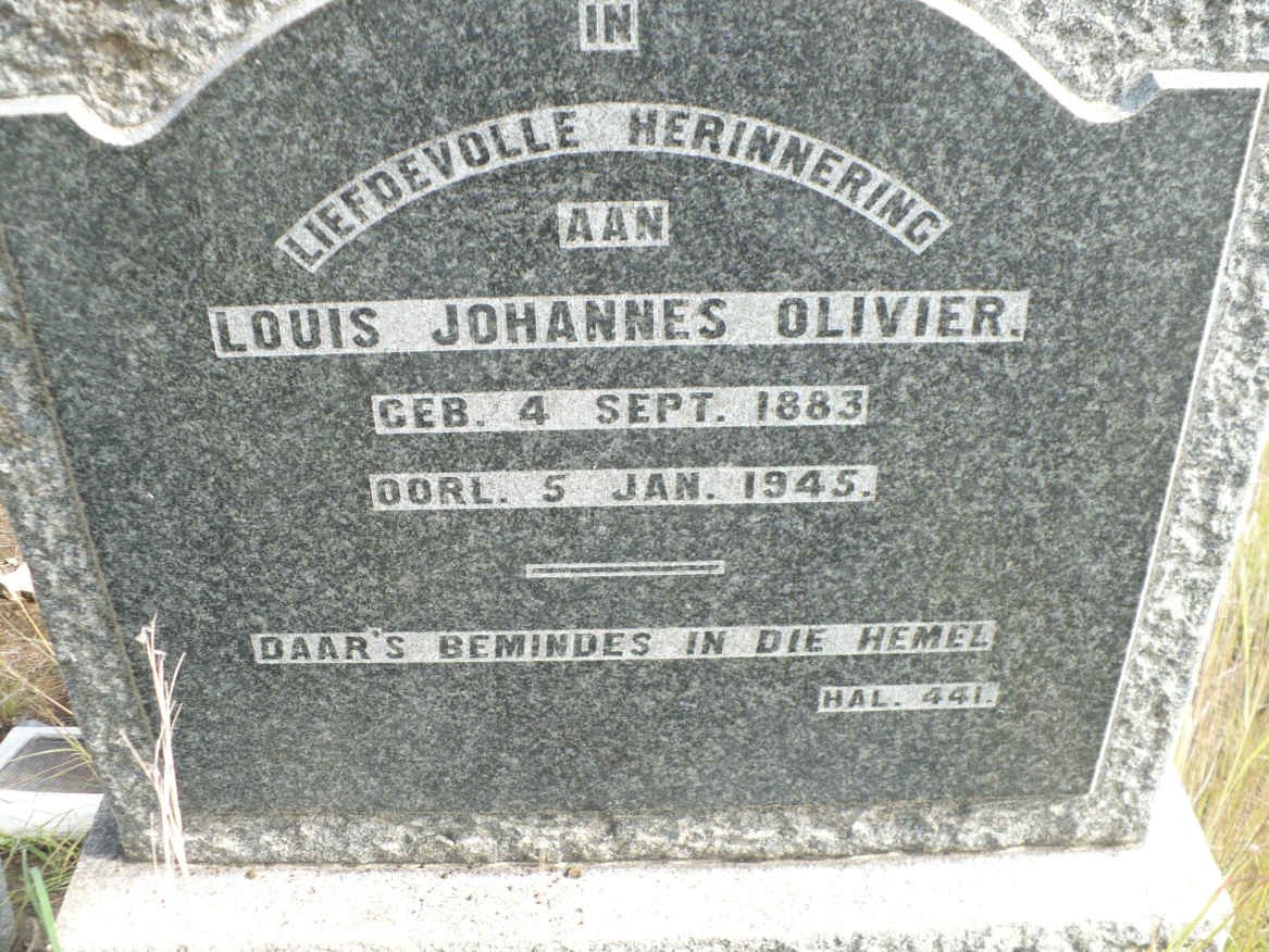 OLIVIER Louis Johannes 1883-1945