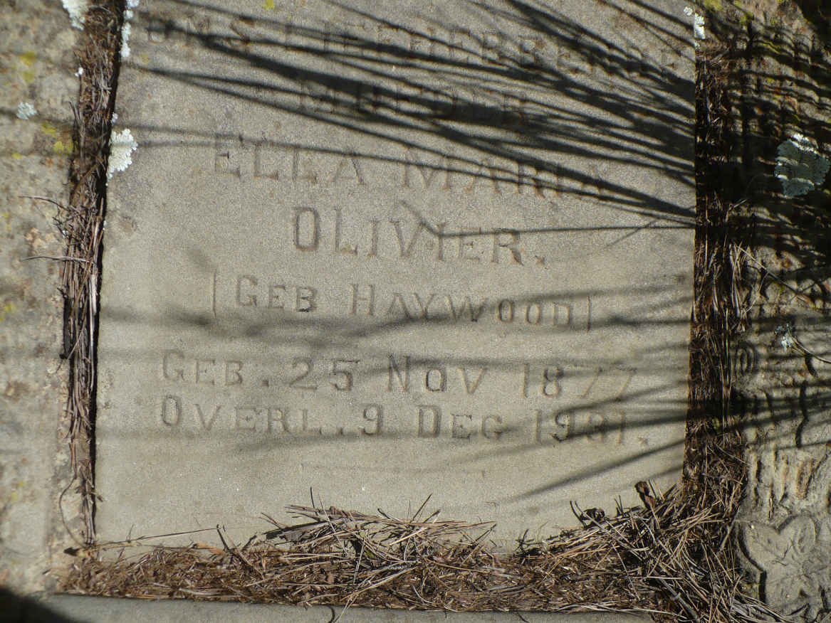 OLIVIER Ella Maria nee HAYWOOD 1877-1931
