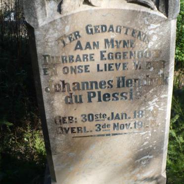 PLESSIS Johannes Hendrik, du 1859-1925
