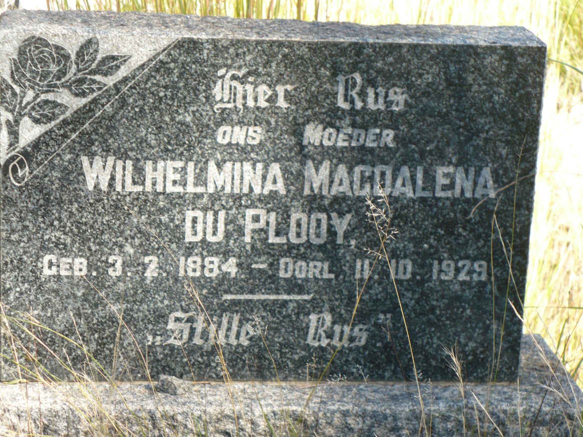 PLOOY Wilhelmina Magdalena, du 1884-1929