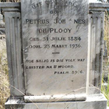 PLOOY Petrus Johannes, du 1884-1936