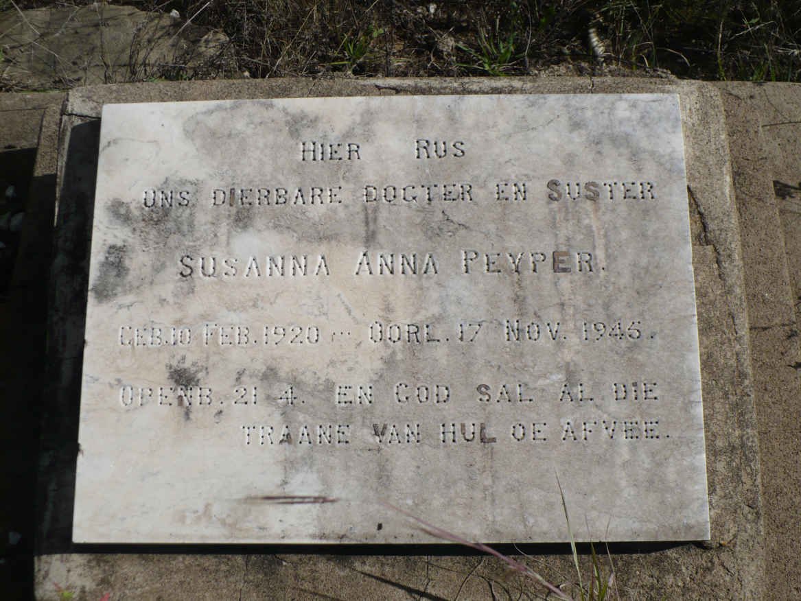 PEYPER Susanna Anna 1920-1945
