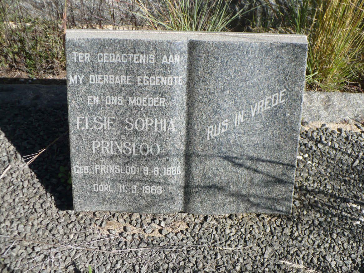 PRINSLOO Elsie Sophia nee PRINSLOO 1886-1963