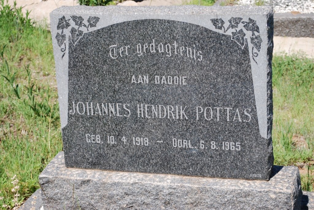 POTTAS Johannes Hendrik 1918-1965