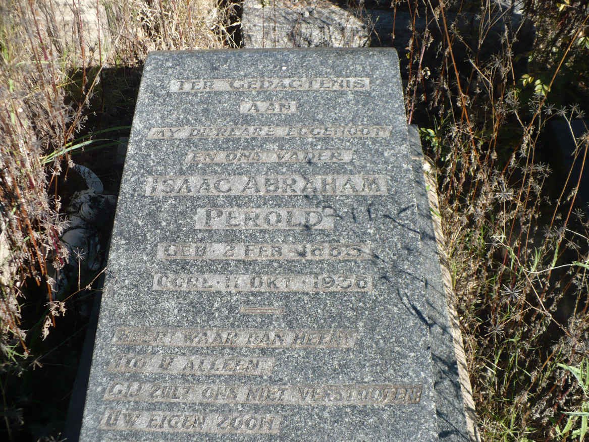 PEROLD Isaac Abraham 188?-1938
