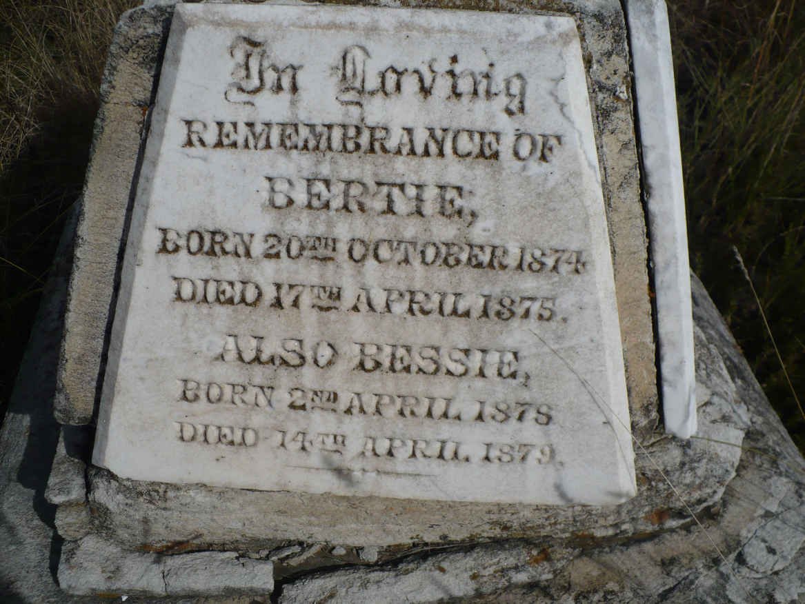 PAISLEY Bertie 1874-1875 :: PAISLEY Bessie 1878-1879