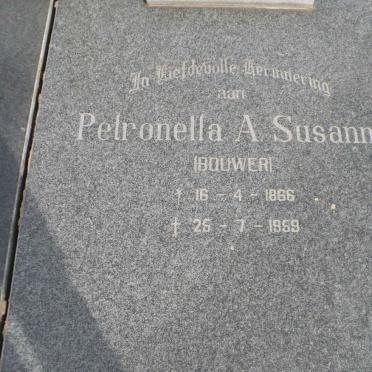 PIENAAR Petronella A. Susanna nee BOUWER 1866-1959