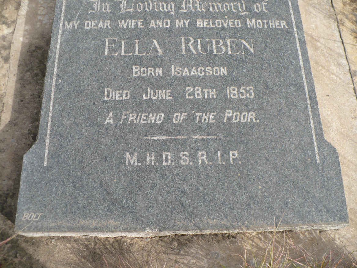 RUBEN Ella nee ISAACSON -1953