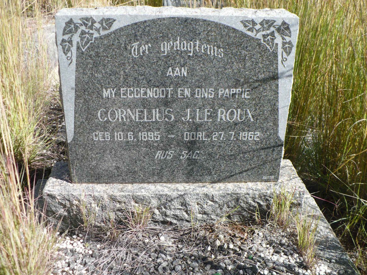 ROUX Cornelius J., le 1895-1962