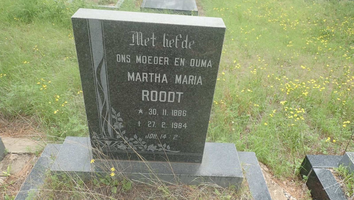 ROODT Martha Maria 1886-1984
