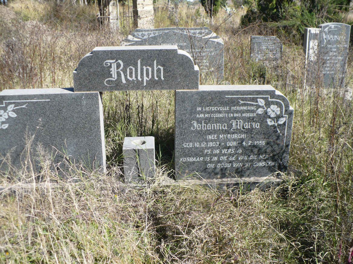 RALPH Johanna Maria nee MYBURGH 1903-1956