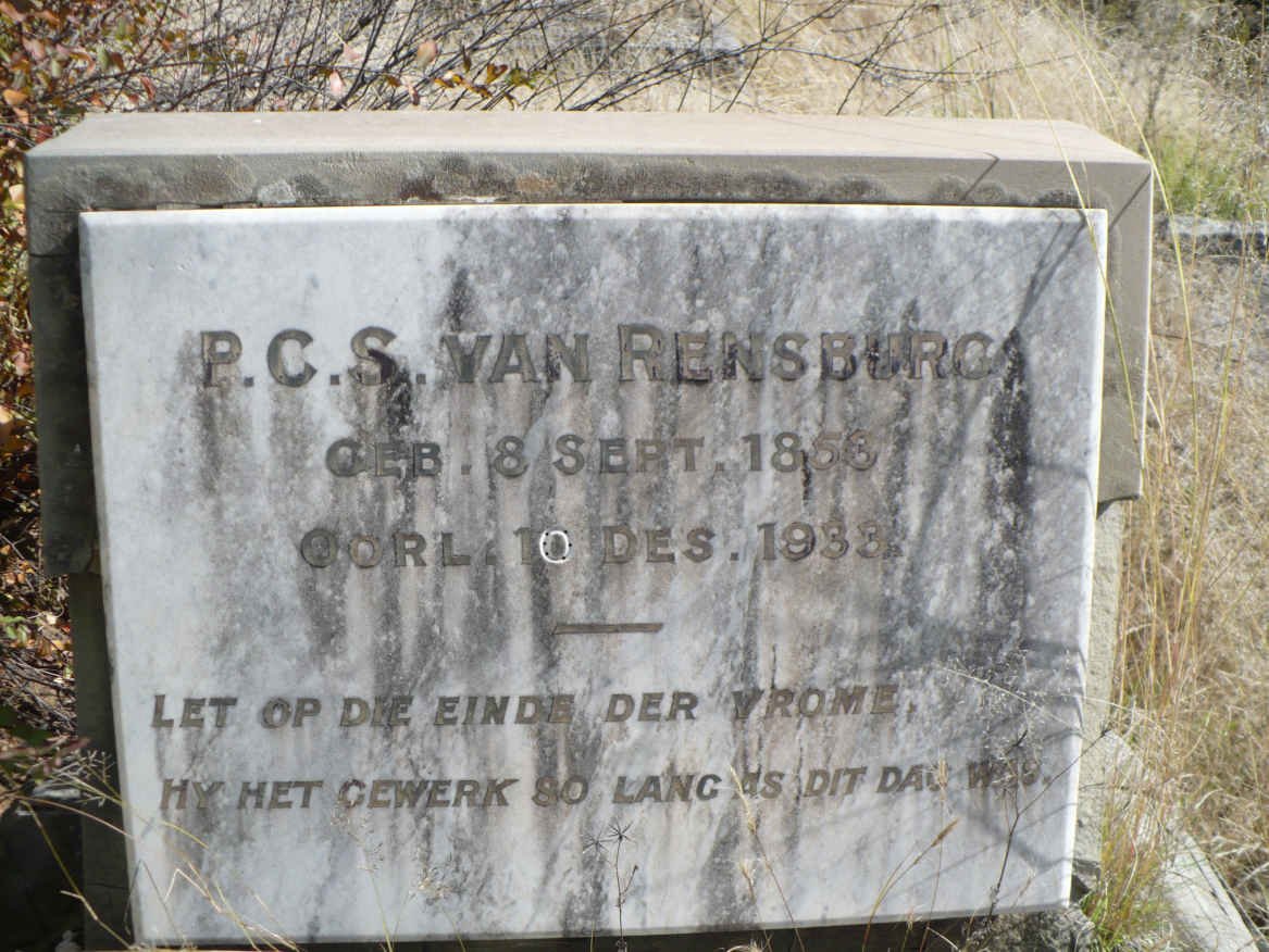 RENSBURG P.C.S., van 1853-1933