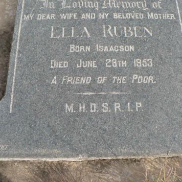 RUBEN Ella nee ISAACSON -1953