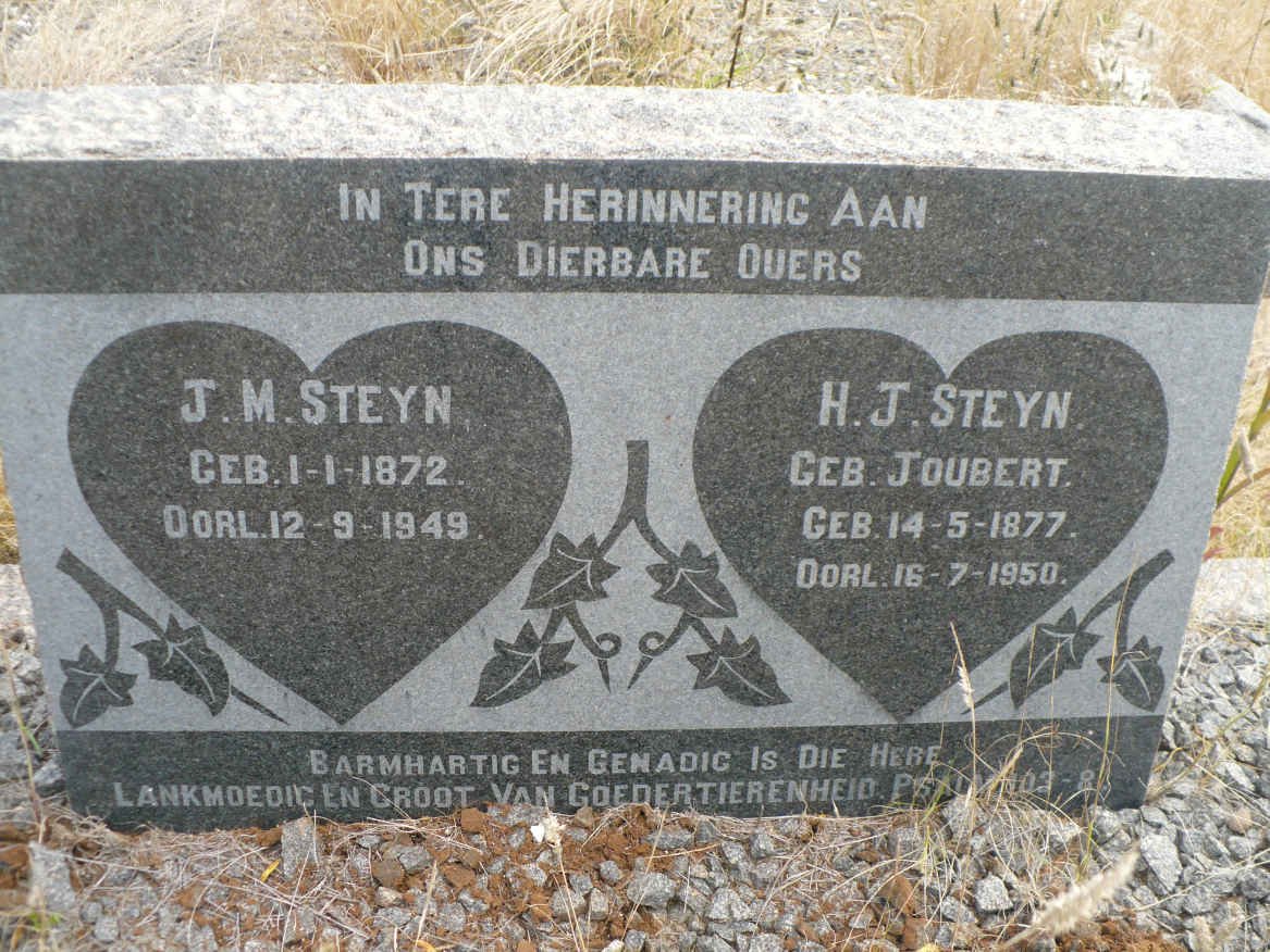 STEYN J.M. 1872-1949 &amp; H.J. JOUBERT 1877-1950
