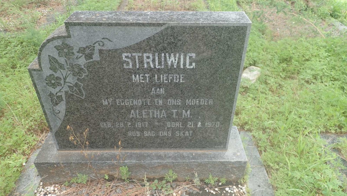STRUWIG Aletha T.M. 1917-1970