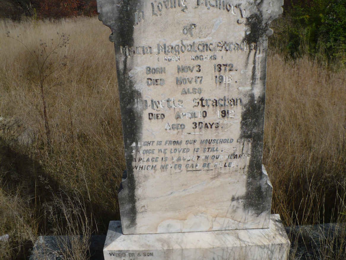 STRACHAN Maria Magdalene nee ROGERS 1872-1916 :: STRACHAN Myrtle -1912