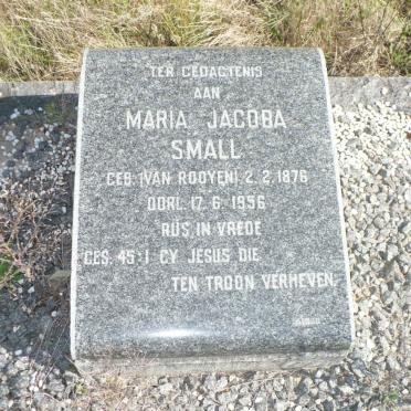 SMALL Maria Jacoba nee VAN ROOYEN 1876-1956