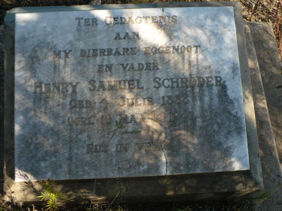 SCHRÖDER Henry Samuel 1888-1943