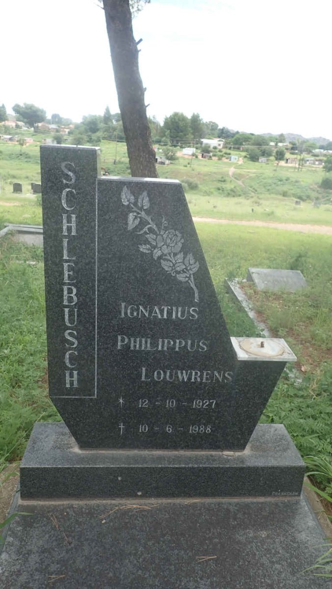 SCHLEBUSCH Ignatius Philippus Louwrens 1927-1988