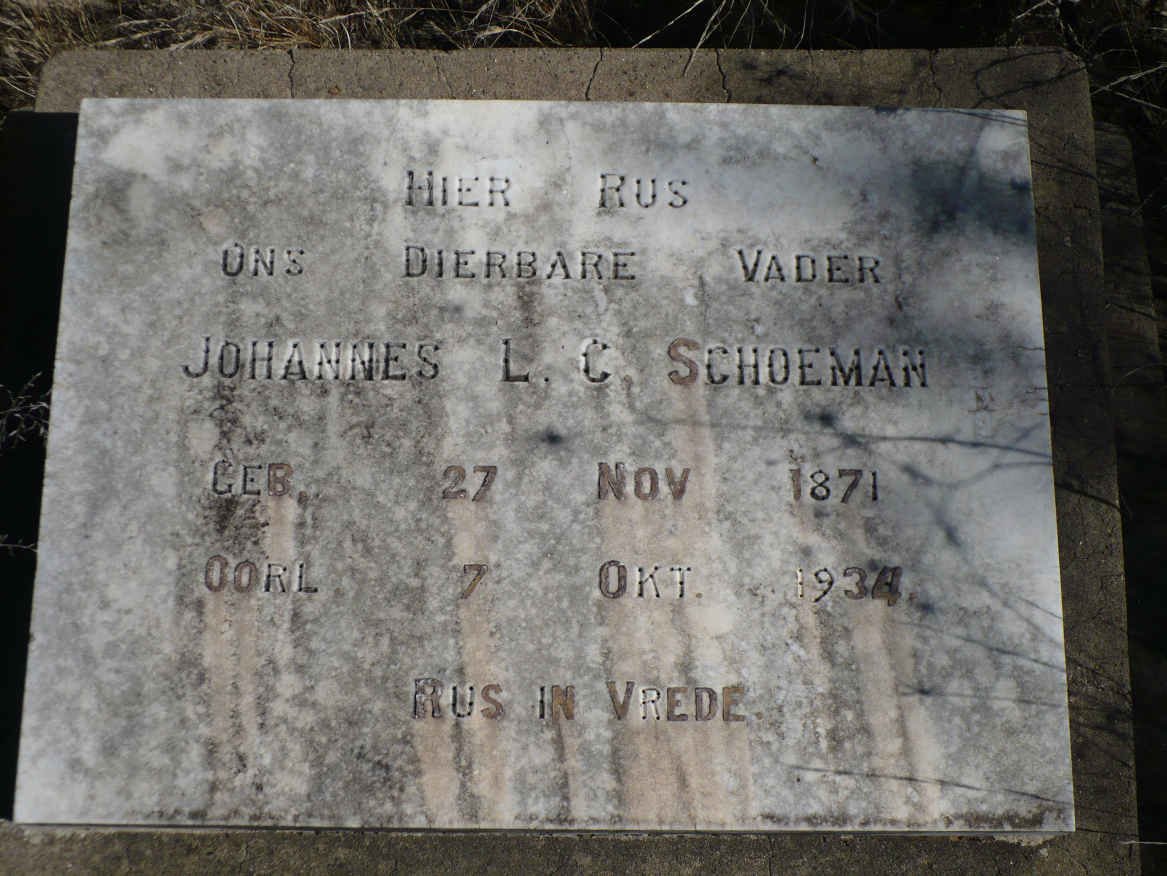 SCHOEMAN Johannes L.C. 1871-1934