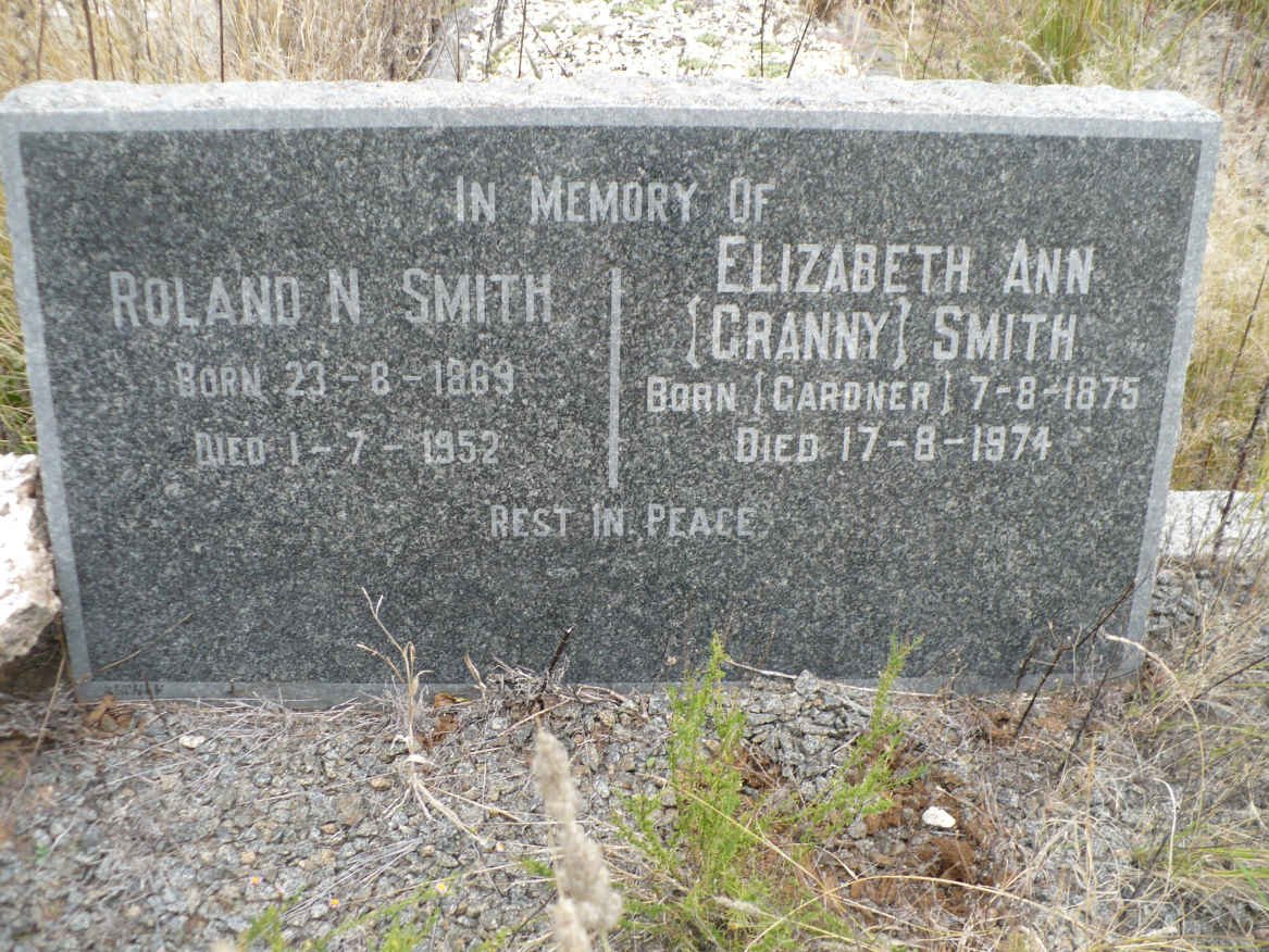 SMITH Roland N. 1869-1952 &amp; Elizabeth Ann GARDNER 1875-1974