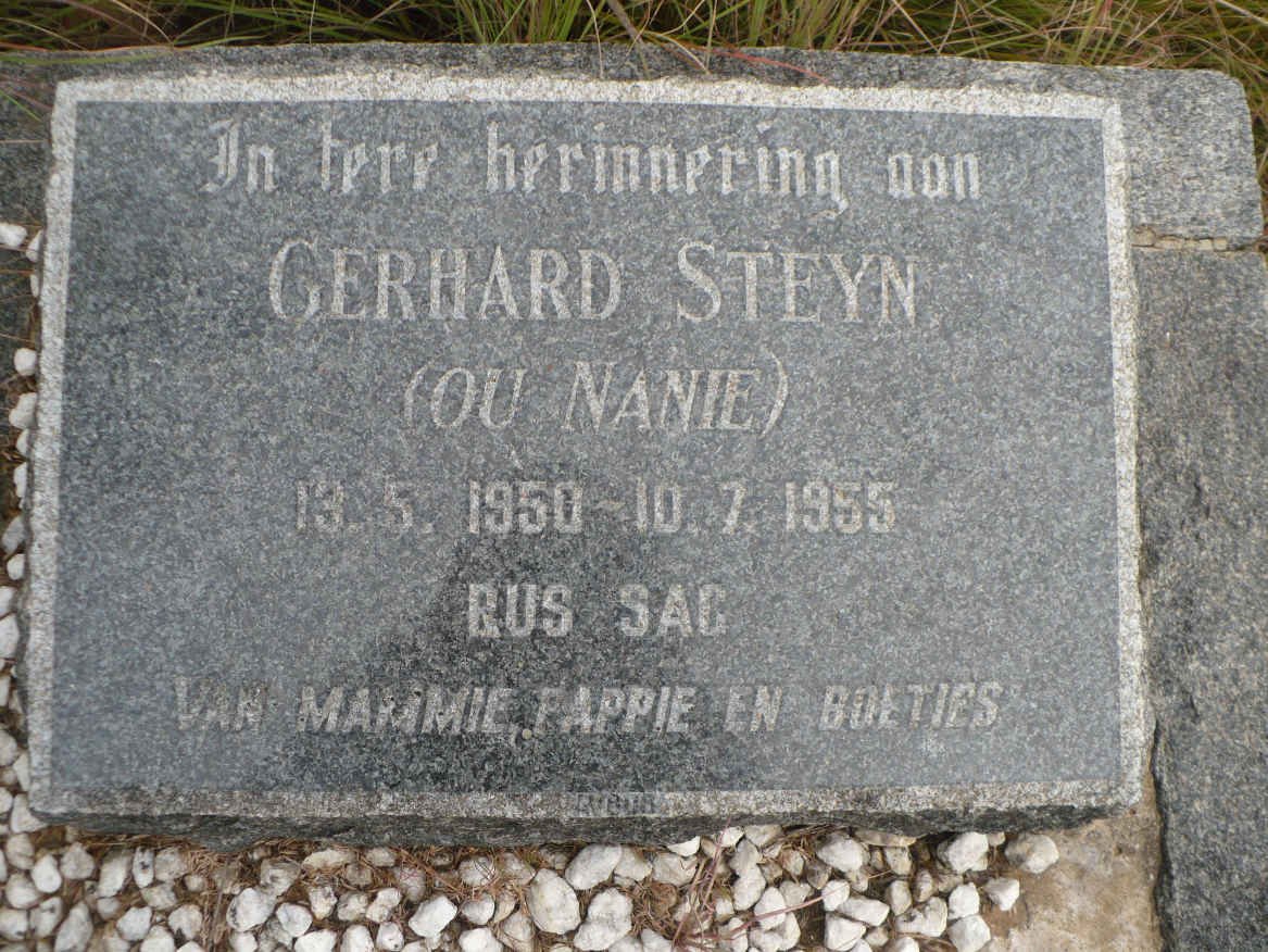 STEYN Gerhard 1950-1955
