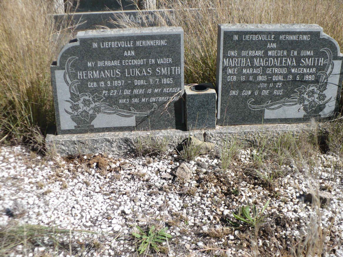 SMITH Hermanus Lukas 1897-1965 &amp; Martha Magdalena voorheen WAGENAAR nee MARAIS 1905-1990