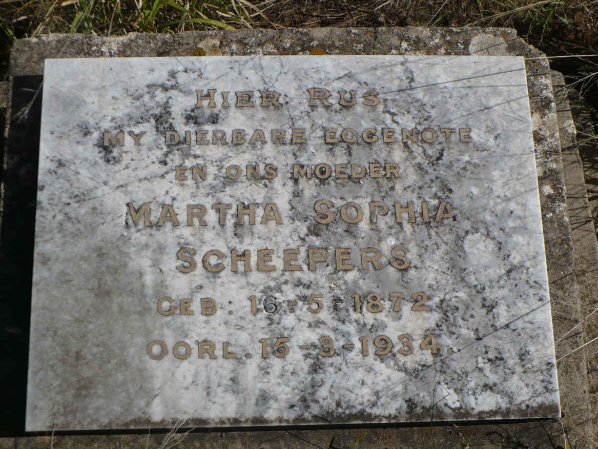 SCHEEPERS Martha Sophia 1872-1934
