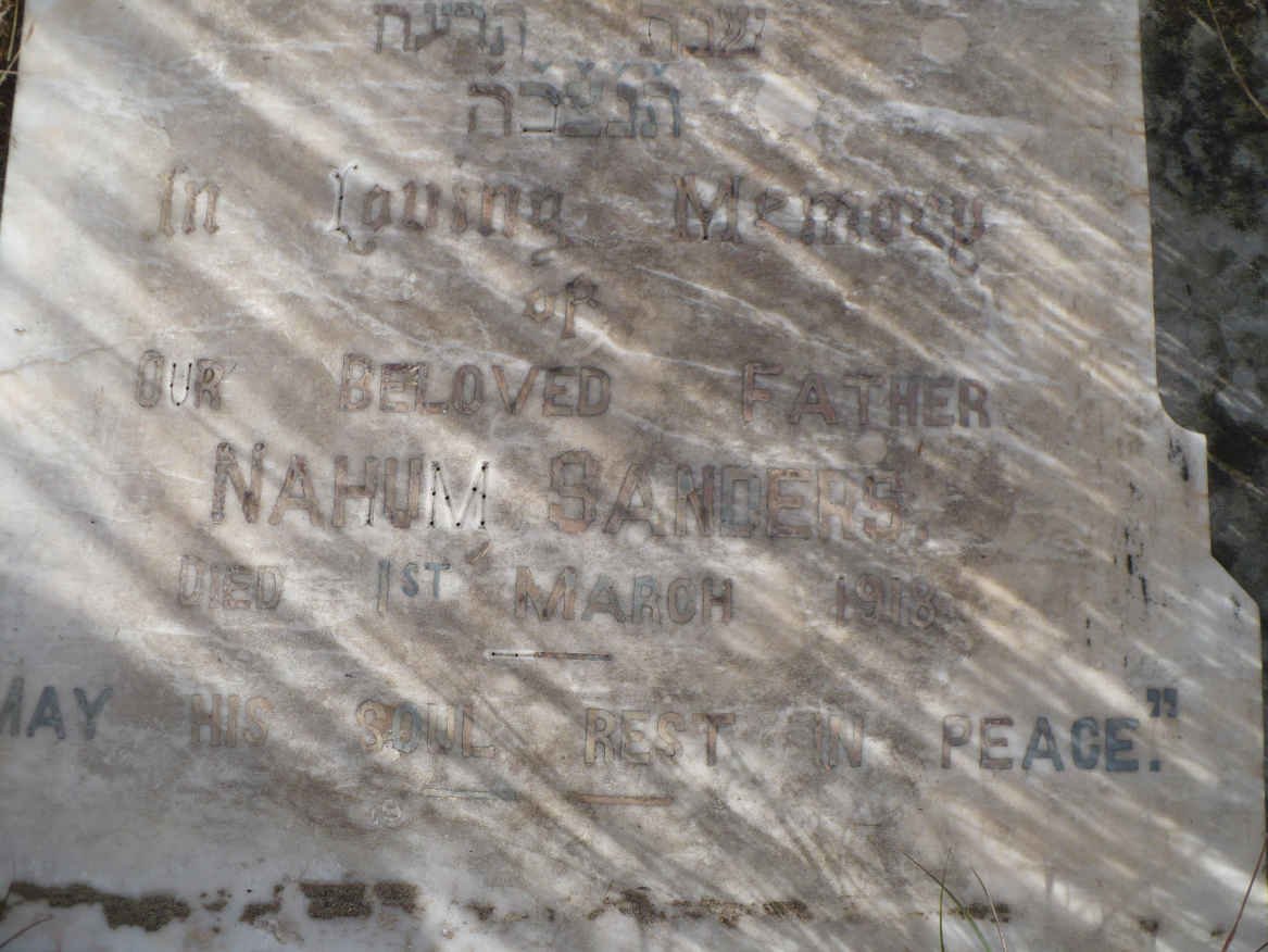 SANDERS Nahum -1918