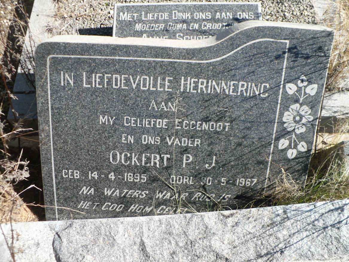 SCHOEMAN Ockert P.J. 1895-1967 &amp; Anne VAN BLERK