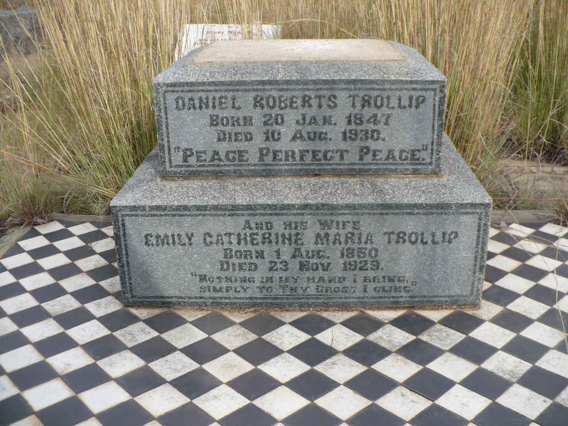 TROLLIP Daniel Roberts 1847-1930 &amp; Emily Catherine Maria 1850-1929