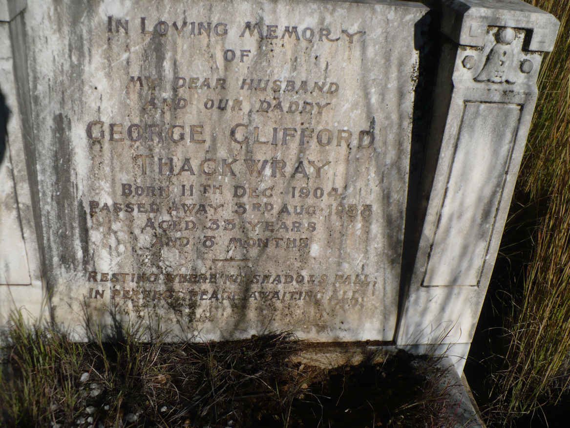 THACKWRAY George Clifford 1904-1938
