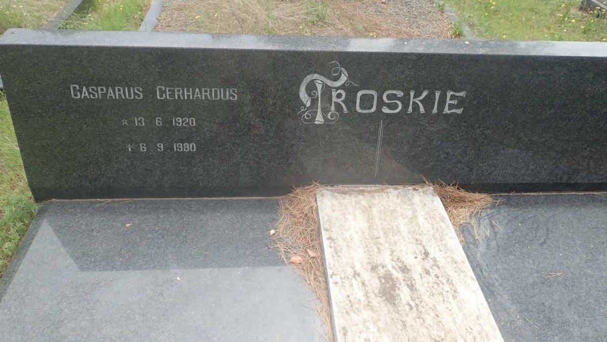 TROSKIE Casparus Gerhardus 1920-1980