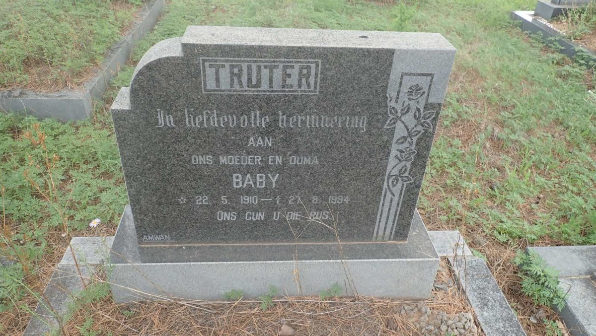 TRUTER Baby 1910-1994