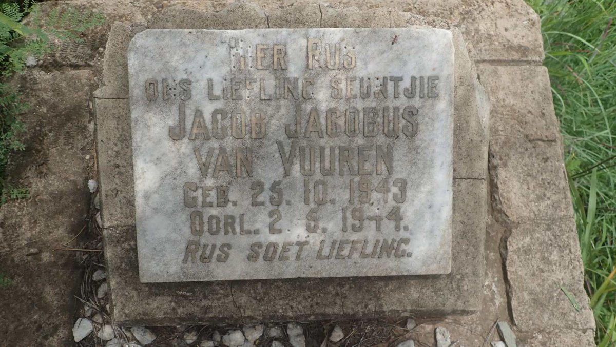 VUUREN Jacob Jacobus, van 1943-1944