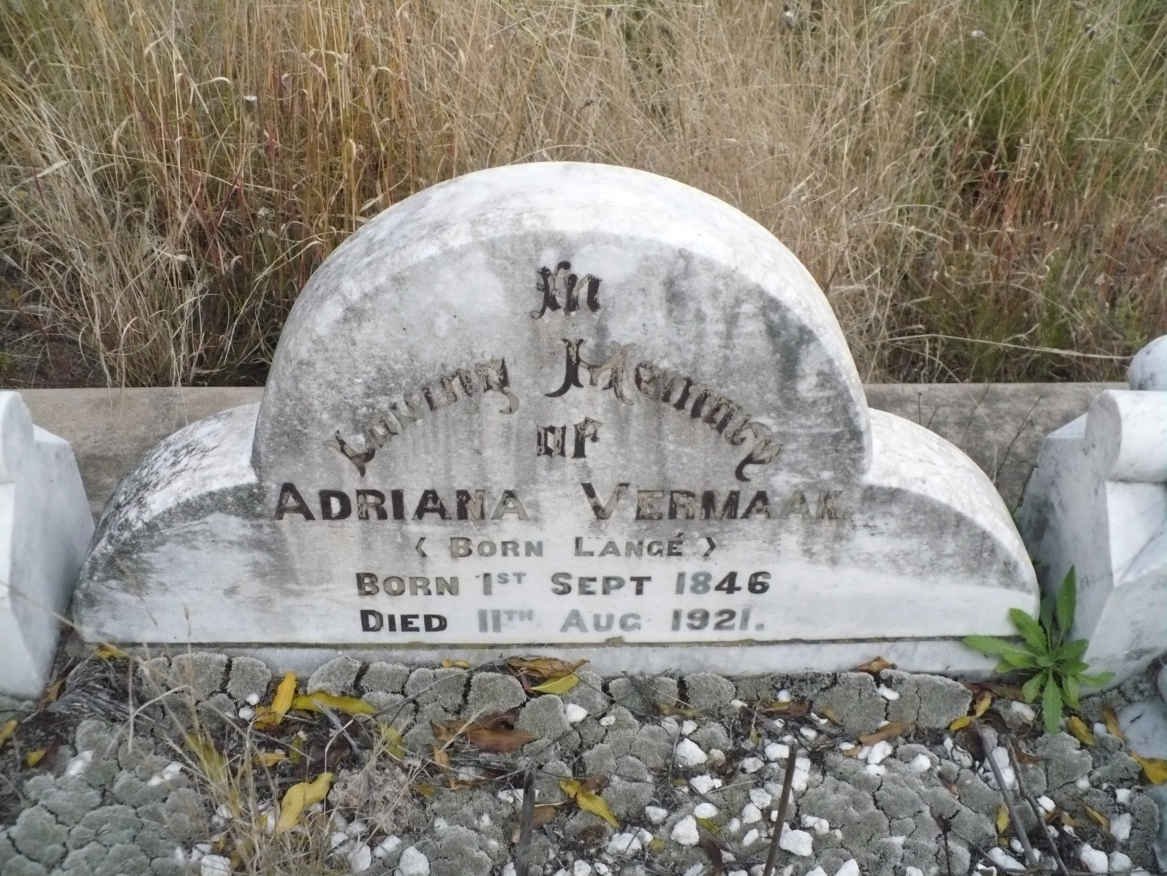 VERMAAK Adriana nee LANGÉ 1846-1921