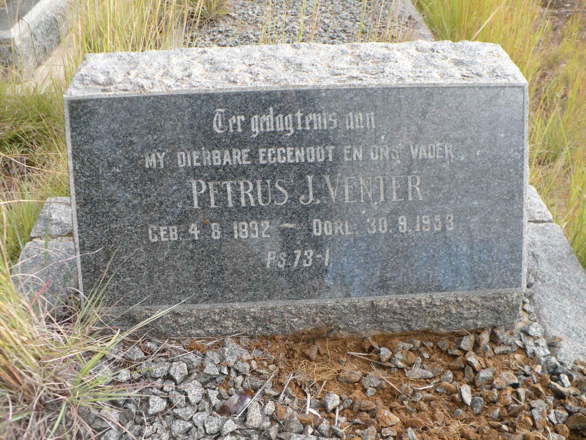 VENTER Petrus J. 1892-1953