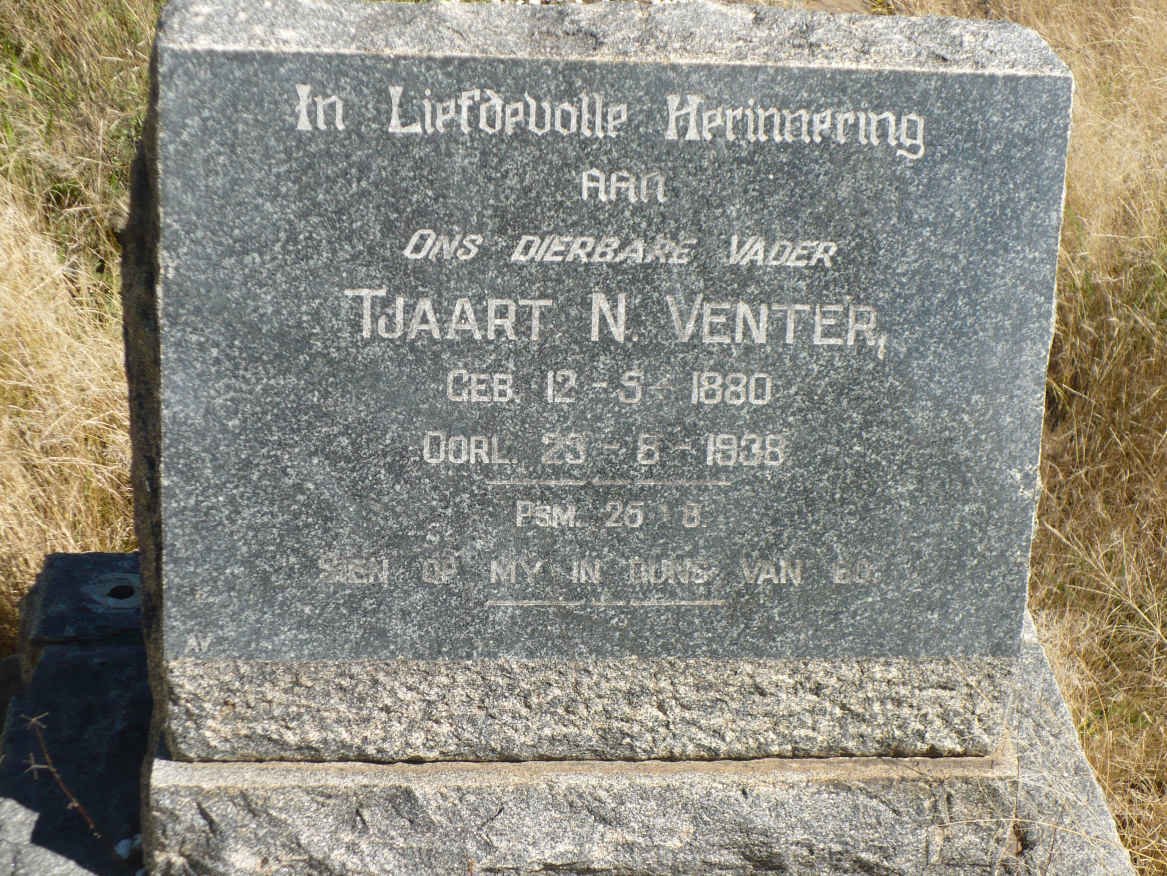 VENTER Tjaart N. 1880-1938
